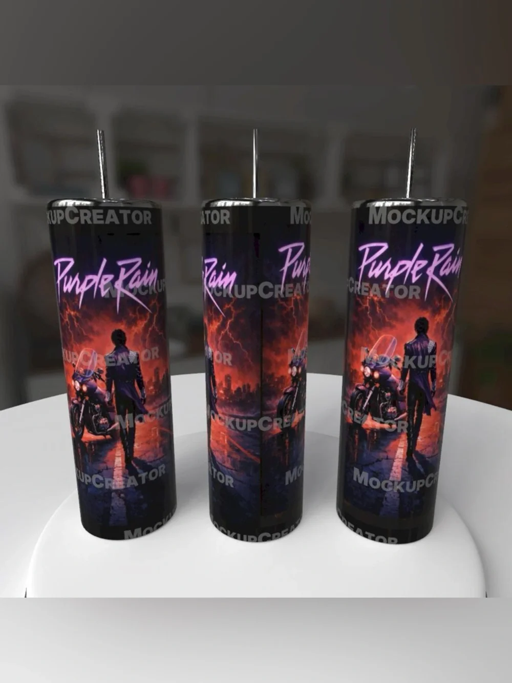 Purple Prince Graphic Tumbler with Guitar Art - Picture 4 of 7